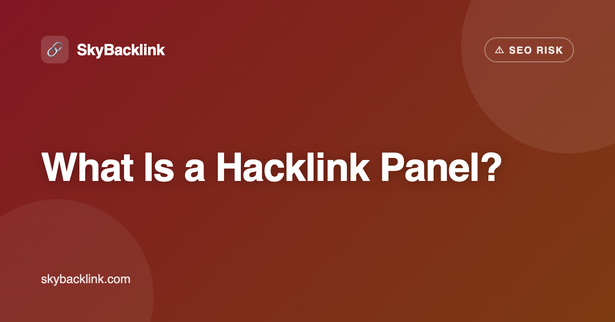 Hacklink Panel: Risiken der Schwarzmarkt-Backlinks erklärt